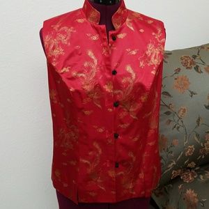 As new Vintage Satin Asian top